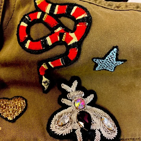 CINQ A SEPT MILITARY JACKET 💚 S - Picture 11 of 11